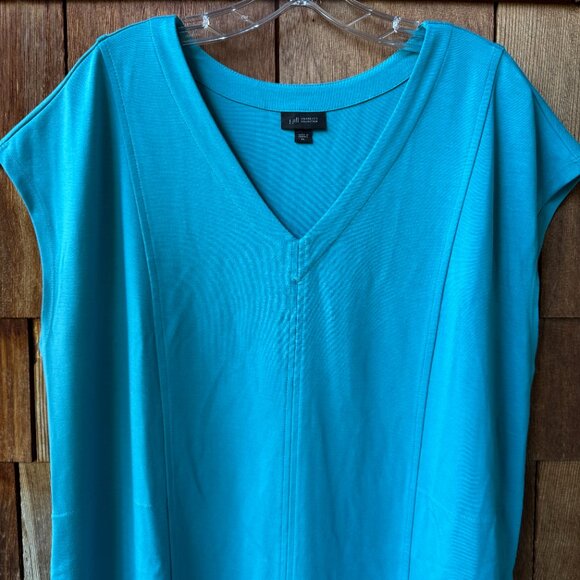 J. Jill Wearever Double-Face Jersey Elliptical A-Line Dress, Dragonfly, Size XL - Picture 2 of 8